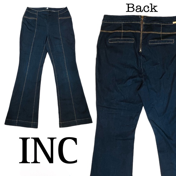 INC International Concepts Denim - INC High rise flare jeans|12
